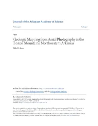 Geologic Mapping from Aerial Photography in the Boston Mountains, Northwestern Arkansas Mikel R