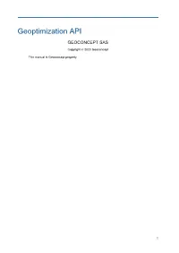 Geoptimization API