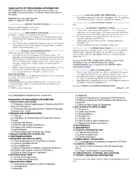 HIGHLIGHTS of PRESCRIBING INFORMATION These Highlights Do Not Include All the Information Needed to Use Remodulin Safely and Effectively