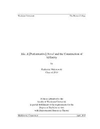 Ida, a [Performative] Novel and the Construction of Id/Entity