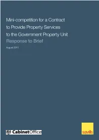 Mini-Competition for a Contract to Provide Property Services to the Government Property Unit Response to Brief