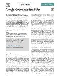 Proteomics of Nucleocytoplasmic Partitioning