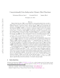 Computationally Data-Independent Memory Hard Functions