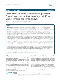 Cronobacter, the Emergent Bacterial Pathogen Enterobacter Sakazakii
