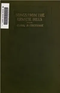 Songs from the Granite Hills