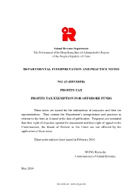 Departmental Interpretation and Practice Notes No. 43 (Revised)