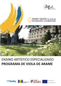 EAE – Programa De VIOLA DE ARAME