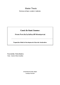 Master Thesis Cami De Sant Jaume