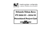 Prioritized Project List 2026-2035
