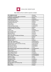 Site (Alphabetically)