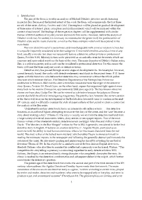 1. Introduction the Aim of the Thesis Is to Offer an Analysis of Michael Dibdin’S Detective Novels Featuring Inspector Zen