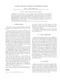 Analysis of Physical Conditions in Herbig-Haro Objects