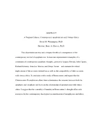Contemporary Apophaticism and Virtues Ethics David M. Wilmington