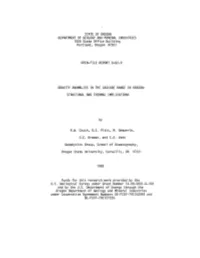 DOGAMI Open-File Report O-82-09, Gravity Anomalies in the Cascade