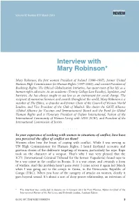Interview with Mary Robinson*