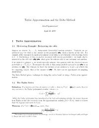 Taylor Approximation and the Delta Method