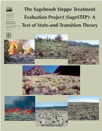 The Sagebrush Steppe Treatment Evaluation Project (Sagestep): a Test of State-And- Transition Theory