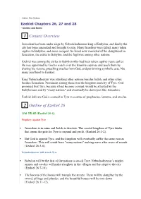 1 Context Overview 2 Outline of Ezekiel 26