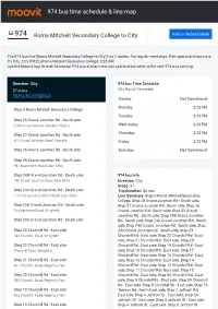 974 Bus Time Schedule & Line Route