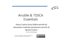 Ansible & TOSCA Essentials