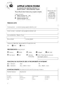 Application Form