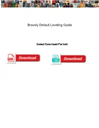 Bravely Default Leveling Guide