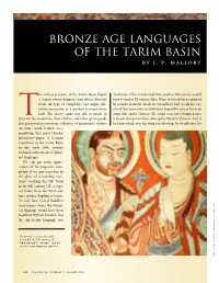 Bronze Age Languages of the Tarim Basin by J