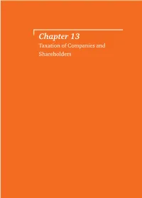 Chapter 13: Taxation of Companies and Shareholders
