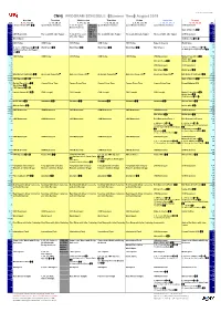 Cnnj PROGRAM SCHEDULE （Summer Time） August 2019