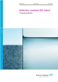 Dielectric Constant (DC Value) Compendium Level 2 DC Compendium