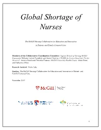 Global Shortage of Nurses