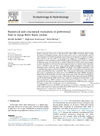Numerical and Conceptual Evaluation of Preferential Flow in Zarqa River