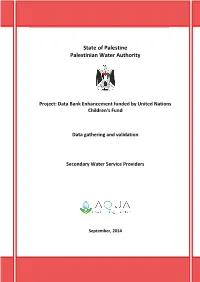 Secondary Water Service Providers