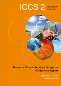 Toward a Climate Services Enterprise Conference Report