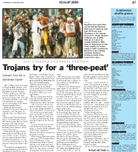 Trojans Try for a 'Three-Peat'