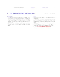 1 the Standard Haskell Infrastructure [Infrastructure.Tex 2011-11-17]