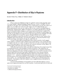 Appendix F—Distribution of Slip in Ruptures