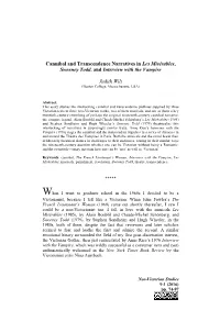 Cannibal and Transcendence Narratives in Les Misérables, Sweeney Todd, and Interview with the Vampire