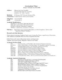 Curriculum Vitae Brian P