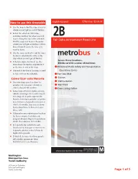 Fair Oaks-Jermantown Road Line Find the Stop at Or Nearest the Point Where You Will Get on the Bus