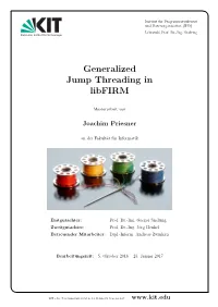 Generalized Jump Threading in Libfirm