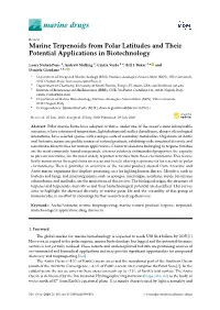 Marine Terpenoids from Polar Latitudes and Their Potential Applications in Biotechnology