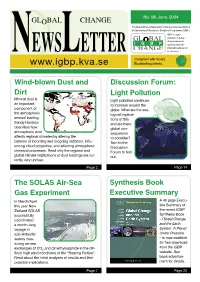 Newsletter No. 58 June, 2004 3 Science Features