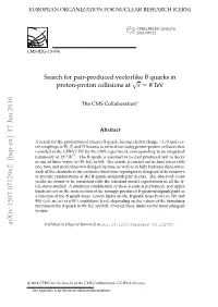 Search for Pair-Produced Vectorlike B Quarks in Proton-Proton