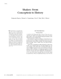 Shakey: from Conception to History