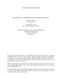 Should the U.S. Government Issue Floating Rate Notes?
