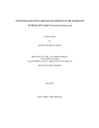 An Investigation Into the Role of Genetics in the Tolerance