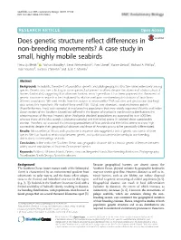 Does Genetic Structure Reflect Differences in Non-Breeding Movements? a Case Study in Small, Highly Mobile Seabirds