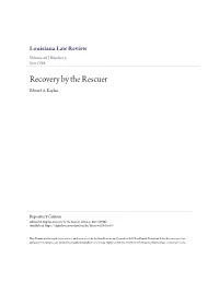 Recovery by the Rescuer Edward A