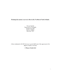 Refining the Marine Reservoir Effect in the Northwest North Atlantic